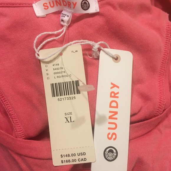 NWT Anthropologie Sundry Tiered Light Red Dress - Picture 8 of 8